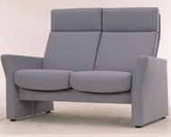 Moderno gris oscuro sof doble respaldo alto