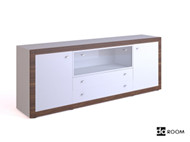 Blanco multi-funcional televisin gabinete