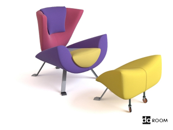 Color de costura sillas de artes creativas