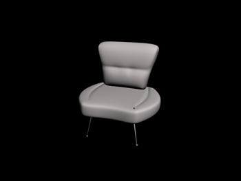 Silla blanca sencilla y cmoda