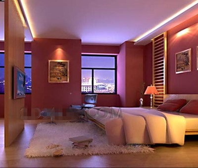 Dormitorio romntico caliente y rosa