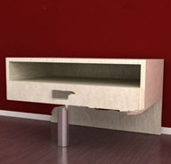 Metal nico gabinete de pie de madera