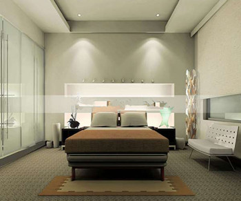 Dormitorio moderno y minimalista y elegante