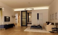 De estilo moderno semi-abierta sala