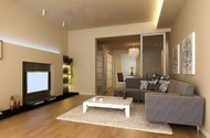 Moderno espacio pequeño clido living