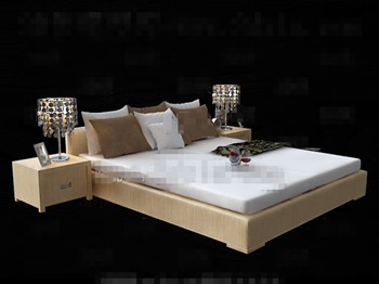 Moderno y minimalista cama doble