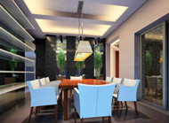 Moderno paisaje natural bosque comedor