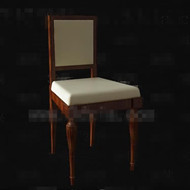 Retro sede silla de madera marrn amarillento