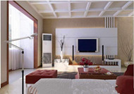Moderna sala blanca vivo minimalista