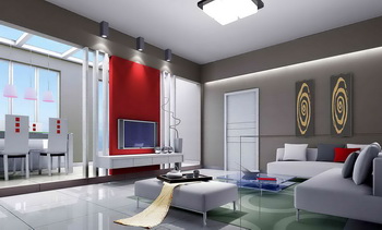 Moderna sala vida amplio y luminoso