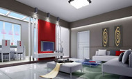 Moderna sala vida amplio y luminoso