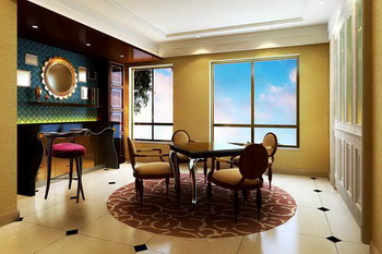 Estilo europeo luminoso comedor informal