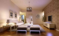 Blanco tema principal limpio y elegante sala de estar