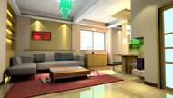 Pequeño y moderno espacio de sala