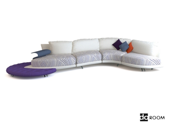 Cmodo sof moderno combinado blanco