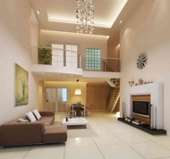 Simple doble cara blanca sala de estar