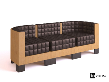Sentido de la tela escocesa Wood sof tres plazas