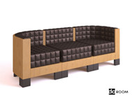Sentido de la tela escocesa Wood sof tres plazas