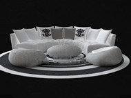 Combinacin de blanco sof circular