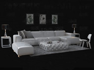 Moda sof de piel blanca combinacin