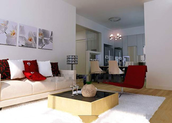 Moderno saln sencillo y agradable sala