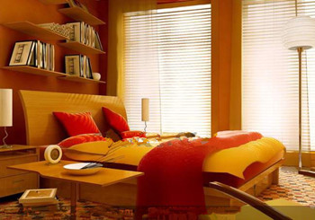 Dormitorio amarillo clido y confortable