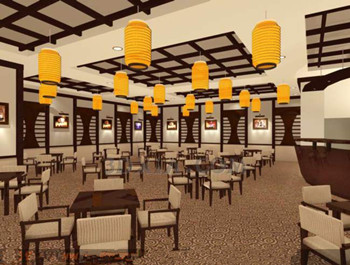 Restaurante japons estilo marrn