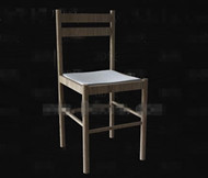 De madera simple silla de respaldo