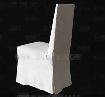 Tela blanca silla de respaldo