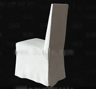 Tela blanca silla de respaldo