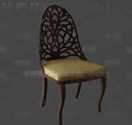 Silla de madera colchn de Oro