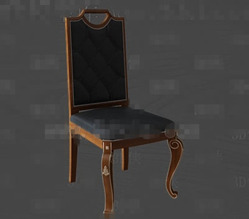 Negro piel exquisita silla de madera