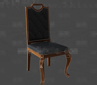 Negro piel exquisita silla de madera