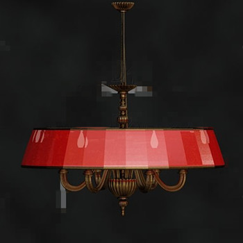 Rojo retro bella lmpara colgante metlica