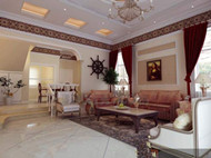 Estilo europeo elegante sala de estar