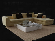 Sofa amarillo claro y combinacin mesa de t