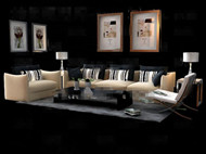 Tela moderno y cmodo combinacin Sofa