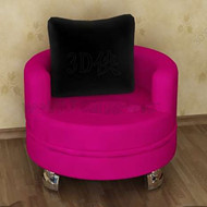 Cmodo sof rosa redondo rojo