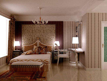 Decoracin exquisita y confortable dormitorio