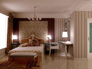 Decoracin exquisita y confortable dormitorio