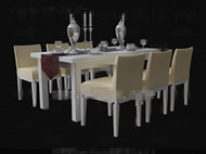 Plido mesa madera y sillas amarilla combinados