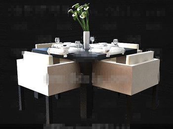 Moderno elegante comedor mesa cuadrada combinacin