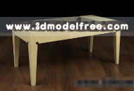 Simple mesa de madera t 3D modelo