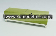 Green cascos de madera banco de sof