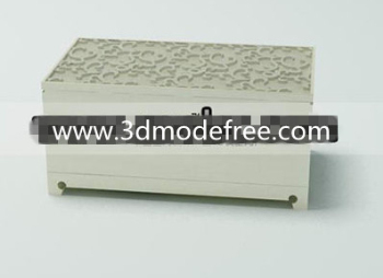 Madera tallada Slido blanco taburete cuadrado