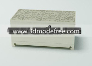Madera tallada Slido blanco taburete cuadrado