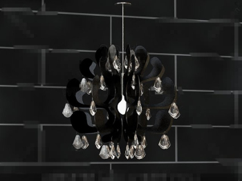Cristal Personalizada Negro lmpara colgante