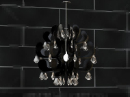 Cristal Personalizada Negro lmpara colgante