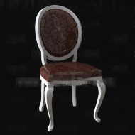 Retro silla de madera marrn