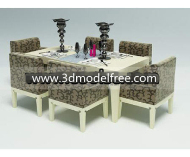Mesa comedor madera simple y sillas combinadas